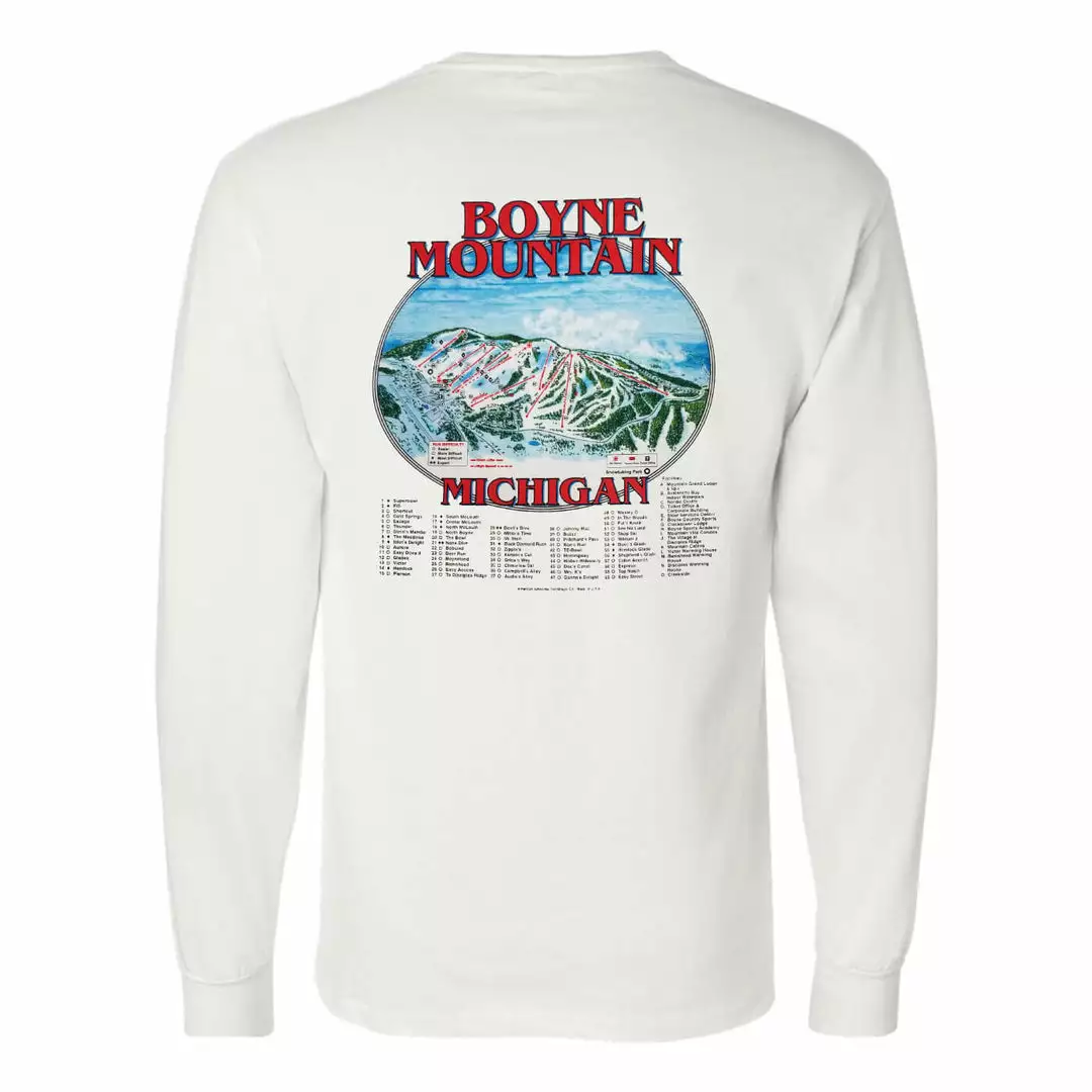 Champion Women Tee Trailmap Long Sleeve Boyne Mountain Full Color 5 Champion Womens Boyne Mountain Full Color Trailmap Long Sleeve Tee