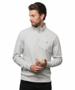 Travis Mathew Men's Cloud Quarter Zip 2.0 Fleece Mens