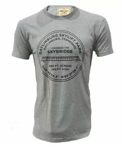 Imperial Mens I Crossed The SkyBridge In Gatlinburg Medallion Stats Artwork Tee