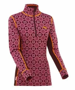 Womens Kari Traa Women's Half-Zip Base Layer Top