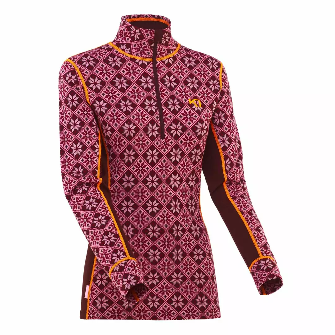 Kari Traa Women Women' Top Layer Base Half-Zip 3 Womens Kari Traa Women's Half-Zip Base Layer Top