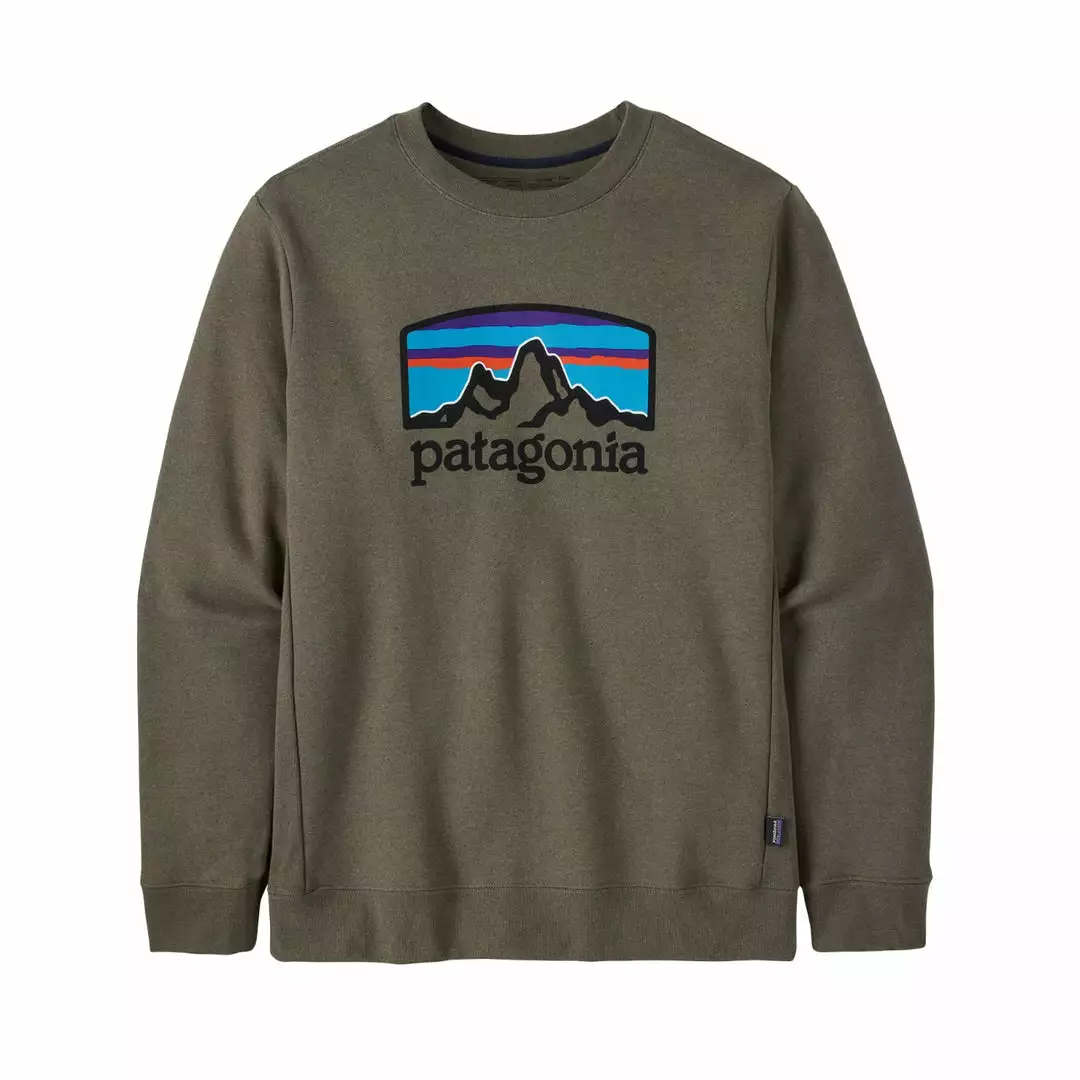 Fitz Roy Patagonia Men Men' Sweatshirt Uprisal Crew Horizona 4 Patagonia Men's Fitz Roy Horizona Uprisal Crew Sweatshirt Mens
