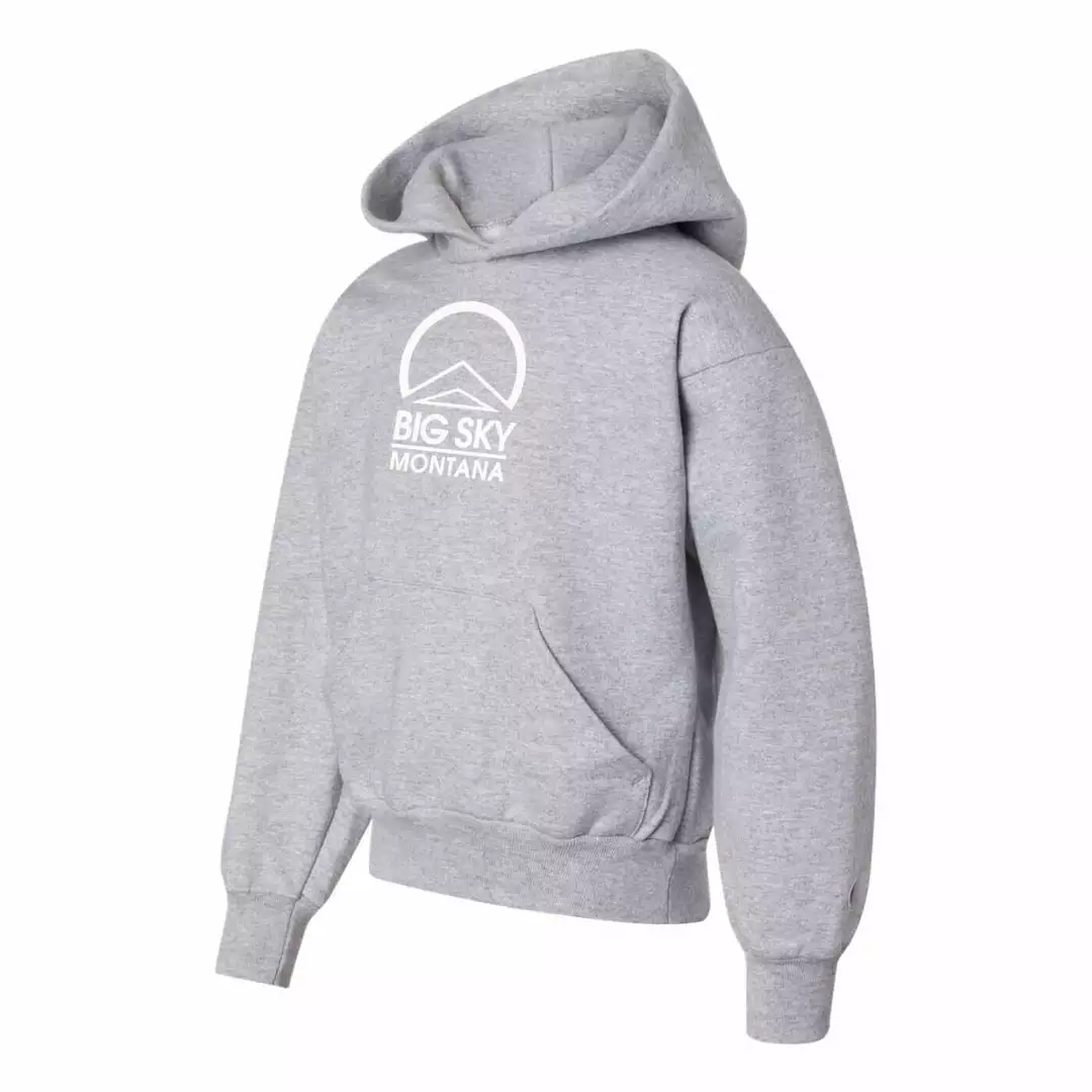 Champion Youth Hoodie Logo Big Sky Powerblend 4 Champion Big Sky Logo Youth Powerblend Hoodie
