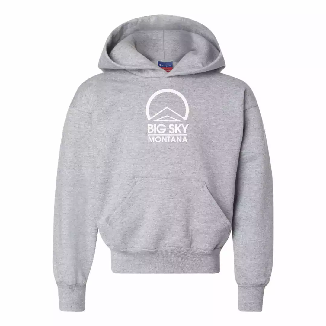 Champion Youth Hoodie Logo Big Sky Powerblend 3 Champion Big Sky Logo Youth Powerblend Hoodie