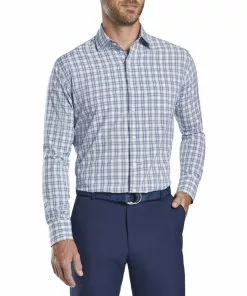 Mens Peter Millar Men's Baldwin Performance Poplin Sport Shirt