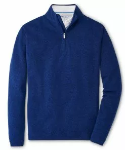 Peter Millar Men's Seaside Natural Touch 1/4 Zip Pullover
